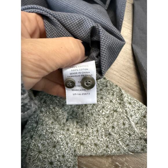 UNTUCKit Shirt Men's Small Gray Microcheck Button Down Long Sleeve - Picture 5 of 6